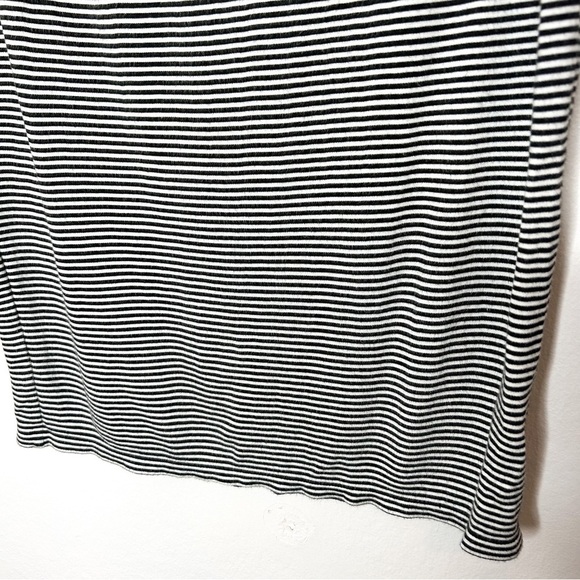 Max Studio Nordstrom Stretchy Knit Black White Stripe Pencil Skirt Small S - Picture 8 of 8